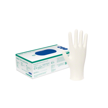 B. Braun Vasco® Nitril cloud-white Einmalhandschuhe, unsteril 1 Packung = 150 Stück, Größe M - Bild-Darstellung des Produktes 1