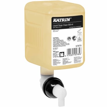 KATRIN Flüssigseife Clean, 500 ml 1 Karton = 12 Patronen à 500 ml - Bild-Darstellung des Produktes 1