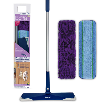 Bona Pet System Premium Teleskop-Mopp, 74 x 13 cm, 2-teilig 1 Set = Teleskop-Mopp mit Klettverschluss und Mikrofaser Pad - Bild-Darstellung des Produktes 1