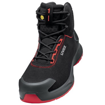 uvex 1 x-craft Schnürstiefel S3L, Weite 11, schwarz/rot 1 Paar, Größe 41 - Bild-Darstellung des Produktes 1