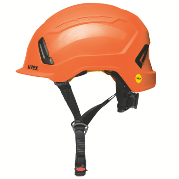 uvex pronamic alpine E Mips hi-viz Schutzhelm, mit kurzem Schirm Farbe: orange, Einstellbereich: 51 - 63 cm - Bild-Darstellung des Produktes 1