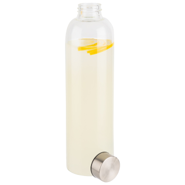 APS Trinkflasche aus Glas, 18/8 Edelstahl Fassungsvermögen: 1 Liter kaufen