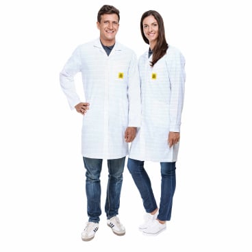 SafeGuard ESD Kittel Pro-Line, weiß, 3/4 Länge 1 Unisex Kittel, Größe XS - Bild-Darstellung des Produktes 1