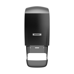 Produktbild von HypaFol Jumbo Toilettenpapierspender Schwarz Matt – Für 2 Rollen Bis Ø 19 Cm, Abschließbar, Mit Sichtfenster & Montageset