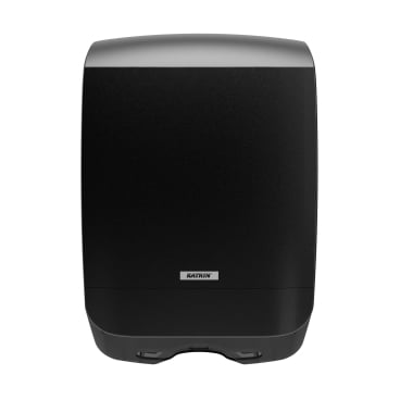 KATRIN Inclusive Falthandtuchspender M, abschließbar Maße (L x B x H): 142 x 301 x 445 mm, Farbe: schwarz - Bild-Darstellung des Produktes 1
