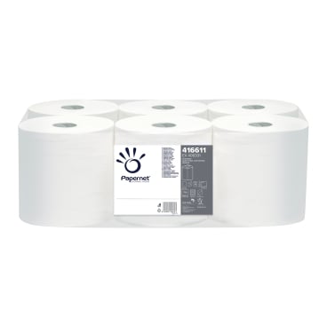 Papernet Centrefeed Handtuchrollen, 1-lagig, weiß 1 Packung = 6 Rollen à 274 Meter - Bild-Darstellung des Produktes 1