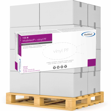 MaiMed® Einmalhandschuhe, Vinyl, puderfrei 1 Palette = 700 Packungen à 100 Stück, Größe XL - Bild-Darstellung des Produktes 1