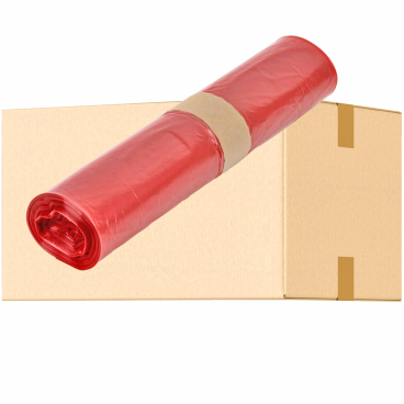 Müllsäcke 120 Liter, rot, Typ 60 1 Karton = 10 Rollen = 250 Säcke - Bild-Darstellung des Produktes 1