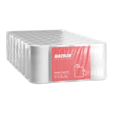 KATRIN Küchenrolle 64 Blatt, 2-lagig, weiß 1 Paket = 8 Packungen à 4 Rollen - Bild-Darstellung des Produktes 1