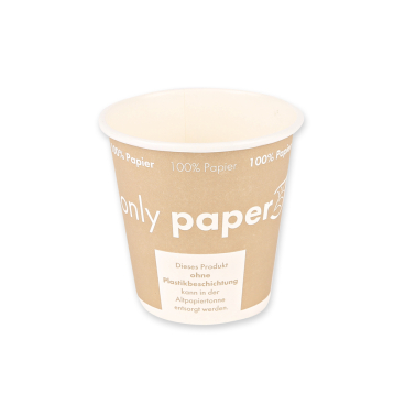NATURESTAR Bio Kaffeebecher Only Paper, Ø 6,2 cm 1 Packung = 50 Stück, 100 ml - Bild-Darstellung des Produktes 1