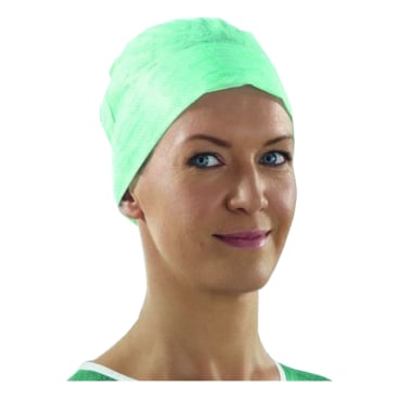 Sentinex® Nova Schwesternhaube, mit Bändern, grün 1 Packung = 100 Stück - Bild-Darstellung des Produktes 1