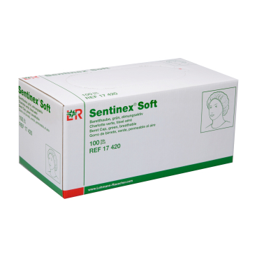 Sentinex® Soft Baretthaube, grün 1 Packung = 100 Stück - Bild-Darstellung des Produktes 1