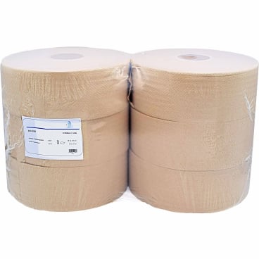 Jumbo-Toilettenpapier, Krepp, 1-lagig, hellgrau, 525 m 1 Paket = 6 Rollen à 525 Meter - Bild-Darstellung des Produktes 1