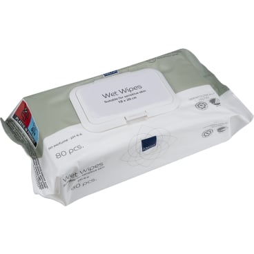 ABENA® Wet Wipes Feuchtpflegetücher 1 Packung = 80 Tücher - Bild-Darstellung des Produktes 1