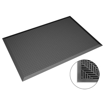 SafeGuard ESD Bodenmatte, schwarz, flache Noppen Maße (B x L): 650 x 950 mm - Bild-Darstellung des Produktes 1