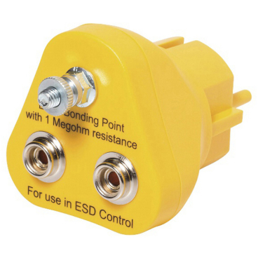 SafeGuard ESD Erdungsstecker, Druckknopf, gelb 2 x 10 mm Druckknopf - Bild-Darstellung des Produktes 1