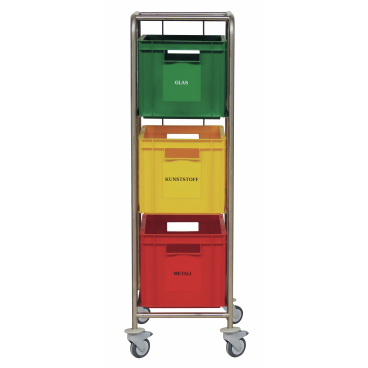 novocal Wertstoffsammler 3 Kästen, Kastengröße 300 x 400 x 270 mm - Bild-Darstellung des Produktes 1