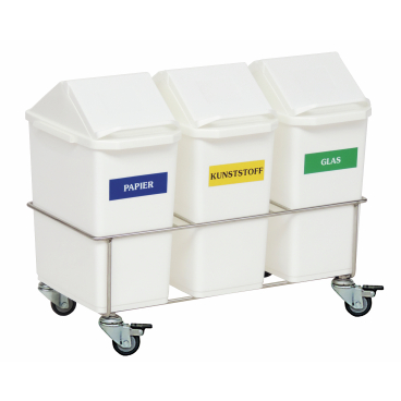 novocal Zimmer-Wertstoffsammler 3-fach, Breite 630 x Tiefe 335 x Höhe 475 mm - Bild-Darstellung des Produktes 1