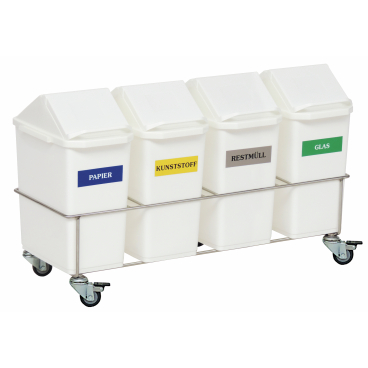 novocal Zimmer-Wertstoffsammler 4-fach, Breite 845 x Tiefe 335 x Höhe 475 mm - Bild-Darstellung des Produktes 1