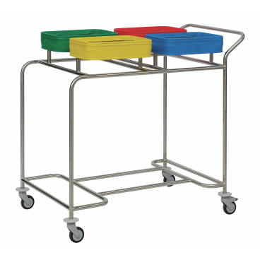 novocal Wäschesammler "Kompakt plus" aus Edelstahl Vierfachsammler NW44 - Bild-Darstellung des Produktes 1