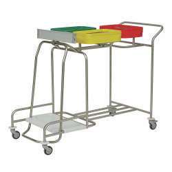 novocal GmbH novocal Kombi-Sammler für Wäsche und Abfall, Kombination des Wäschesammlers "Kompakt plus" und Abfallsammlers "Genius", Dreifachsammler NW43-KS70, nebeneinander NW43/KS70