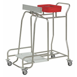 novocal GmbH novocal Kombi-Sammler für Wäsche und Abfall, Kombination des Wäschesammlers "Kompakt plus" und Abfallsammlers "Genius", Einfachsammler NW44-KS70 NW 81/KS 70