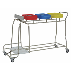 novocal GmbH novocal Kombi-Sammler für Wäsche und Abfall, Kombination des Wäschesammlers "Kompakt plus" und Abfallsammlers "Genius", Dreifachsammler NW83-KS70, hintereinander NW 83/KS 70