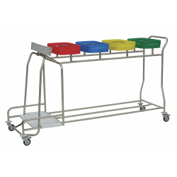 novocal GmbH novocal Kombi-Sammler für Wäsche und Abfall, Kombination des Wäschesammlers "Kompakt plus" und Abfallsammlers "Genius", Vierfachsammler NW84-KS70, hinterenander NW 84/KS 70