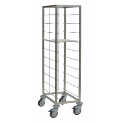 novocal GmbH novocal Tablettwagen, Servierwagen geeignet zur Aufnahme von Tabletts, TBW110, 10 Tabletts