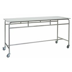 novocal GmbH novocal Arbeits- und Ablegtisch, Edelstahlrahmen, fahrbares Modell, ATE 250F-2 mit Rollen ATE250F-2