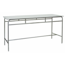 novocal GmbH novocal Edelstahl Arbeits- und Ablegtisch, Edelstahlrahmen, Standmodell, ATE 250-2 ohne Rollen ATE250-2