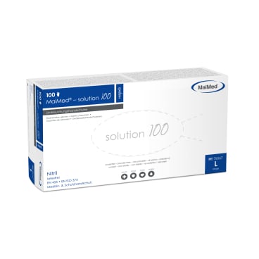 MaiMed® solution 100 magenta Nitrilhandschuhe, puderfrei 1 Karton = 10 Packungen à 100 Stück, Größe L - Bild-Darstellung des Produktes 1