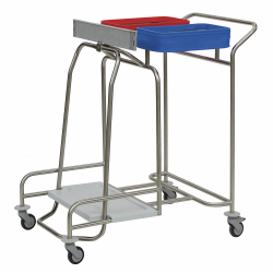 novocal GmbH novocal Kombi-Sammler für Wäsche und Abfall, Kombination des Wäschesammlers "Kompakt plus" und Abfallsammlers "Genius", Zweifachsammler NW42-KS70, nebeneinander NW42/KS70