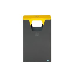 VAR GmbH VAR WSG 82 Wertstoffsammelgerät, Pulverbeschichtung, 60 Liter, Sammelbehälter inklusive Montagematerialien, Aufsatz: gelb, Wertstoffe 02161