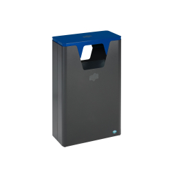 VAR GmbH VAR WSG 82 Wertstoffsammelgerät, Pulverbeschichtung, 60 Liter, Sammelbehälter inklusive Montagematerialien, Aufsatz: blau, Papier 02162