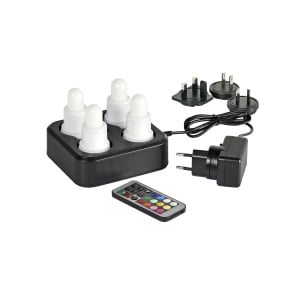 DUNI LED 4er Teelichter Set, inkl. Fernbedienung – 1 Karton = 1 Stück