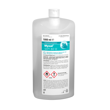 MYXAL® SEPT 80 SE Händedesinfektion 1 Karton = 10 x 1000 ml - Hartflaschen - Bild-Darstellung des Produktes 1