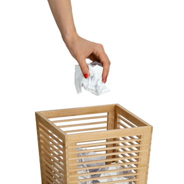 Zeller Papierkorb, Bambus  Mae (L x B x H): 23,5 x 23,5 x 33 cm
