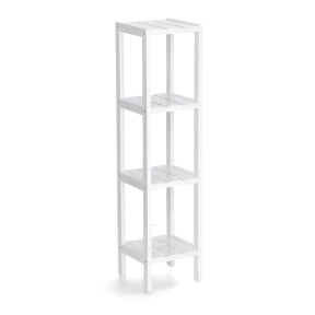 Zeller Standregal mit 4 Ablagen, MDF, weiß – Maße (L x B x H): 22 x 22 x 92 cm
