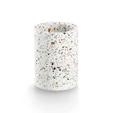 Zeller Zahnputzbecher Terrazzo, Zement Maße (L x B x H): 8,2 x 8,2 x 11 cm - Bild-Darstellung des Produktes 1