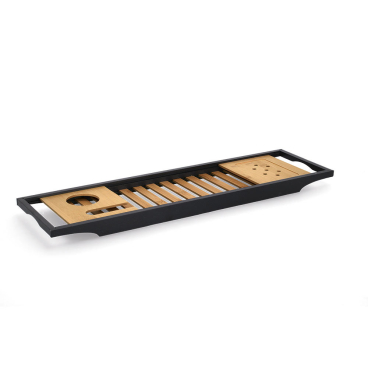 Zeller Badewannenablage, Bambus/MDF Farbe: schwarz - Bild-Darstellung des Produktes 1