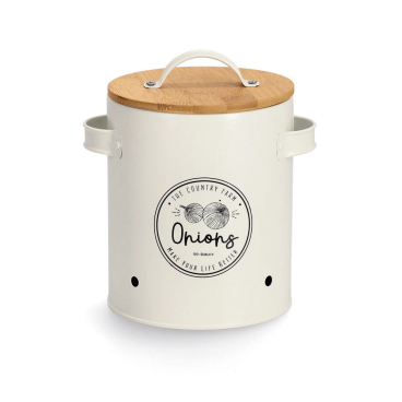 Zeller Vorratsdose mit Bambusdeckel, Onions Maße (L x B x H): 17,4 x 17,4 x 19,5 cm - Bild-Darstellung des Produktes 1