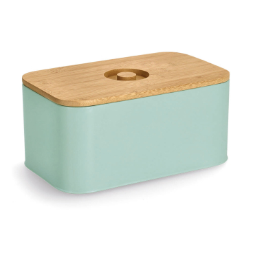 Zeller Brotkasten mit Bambusdeckel, Metall Farbe: grün - Bild-Darstellung des Produktes 1