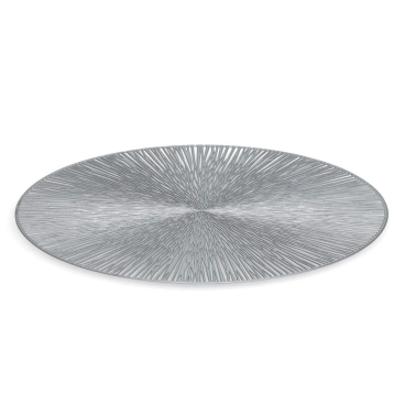 Zeller Platzset Kunststoff, rund – Farbe: silber