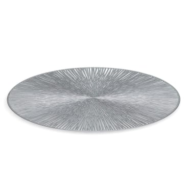 Zeller Platzset Kunststoff, rund – Farbe: silber