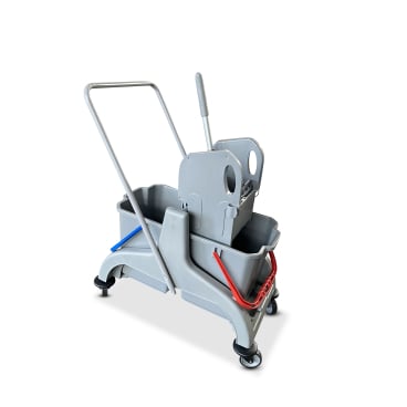 RMV Doppelfahrwagen Kunststoff ECO grau 2x18 Liter Maße (L x B x H): 70 x 42 x 84 cm - Bild-Darstellung des Produktes 1