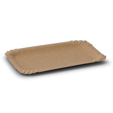 Greenbox Pappteller, braun, rechteckig 1 Packung = 50 Stück, Maße (L x B): 13 x 20 cm - Bild-Darstellung des Produktes 1