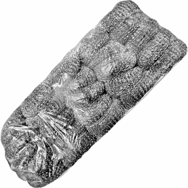 Topfkratzer-Stahlschwamm 1 Packung = 25 Stahlwolle-Pads, Gewicht ca. 20 g - Bild-Darstellung des Produktes 1