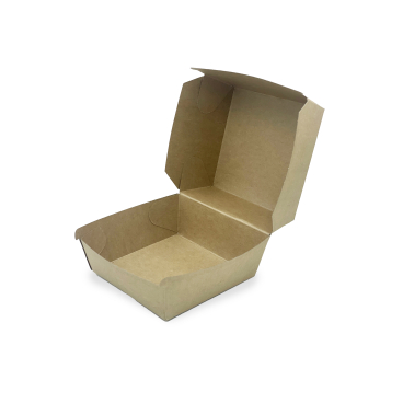 Verive Burgerbox, quadratisch, braun, 11 x 11 x 8 cm 1 Karton = 4 Packungen à 50 Stück - Bild-Darstellung des Produktes 1