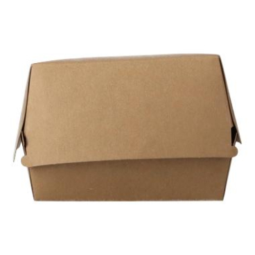 Verive Burgerbox, quadratisch, braun, 13,5 x 12,5 x 9 mm 1 Karton = 3 Packungen à 50 Stück - Bild-Darstellung des Produktes 1